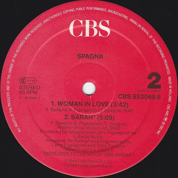 Spagna* : I Wanna Be Your Wife (Extended Version) (12", Maxi)