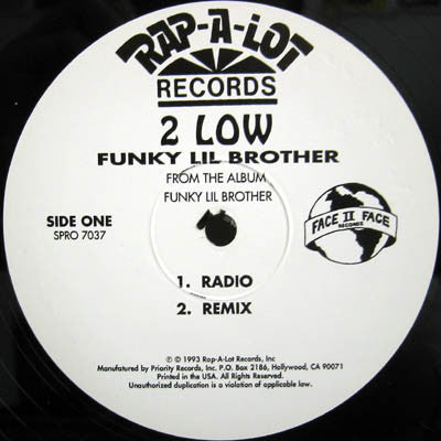 2 Low : Funky Lil Brother (12", Promo)