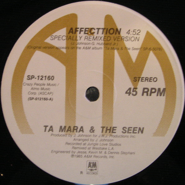 Ta Mara & The Seen : Affecttion (Specially Remixed Version) (12", Single, Ind)