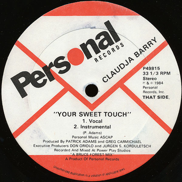 Claudja Barry : Born To Love / Your Sweet Touch (12")