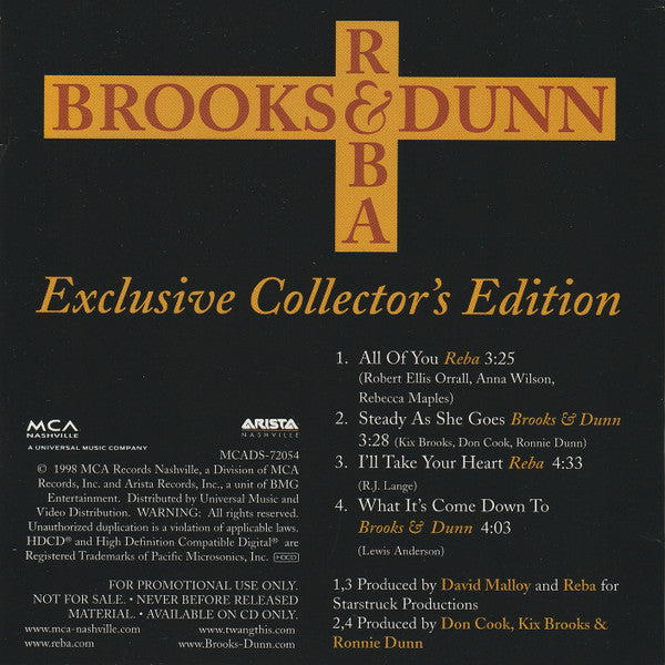 Reba McEntire & Brooks & Dunn : Exclusive Collector's Edition (HDCD, EP, Ltd, Promo)
