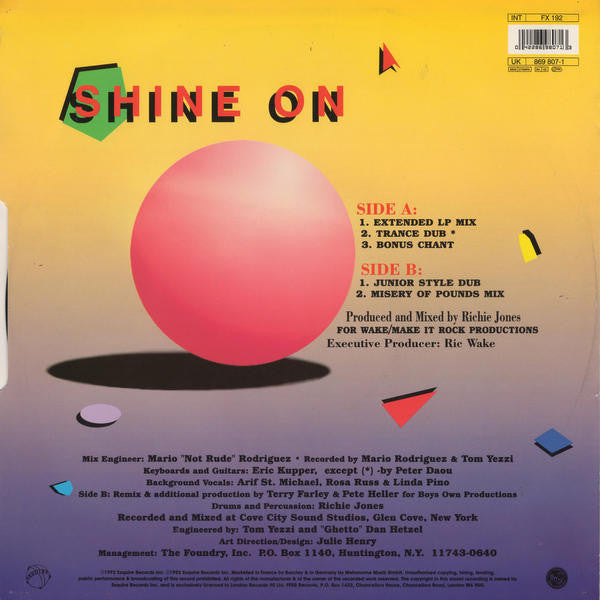Degrees Of Motion Featuring Biti* With Kit West : Shine On (12")