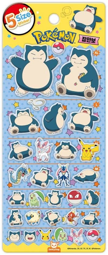 Pokemon 5 Size Sticker Sheet