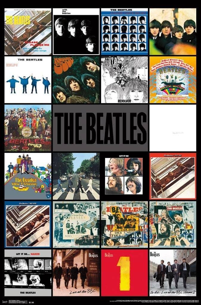 Beatles Albums Poster - 24" x 36"
