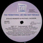 Stevie Wonder & Michael Jackson : Get It (12", Promo)