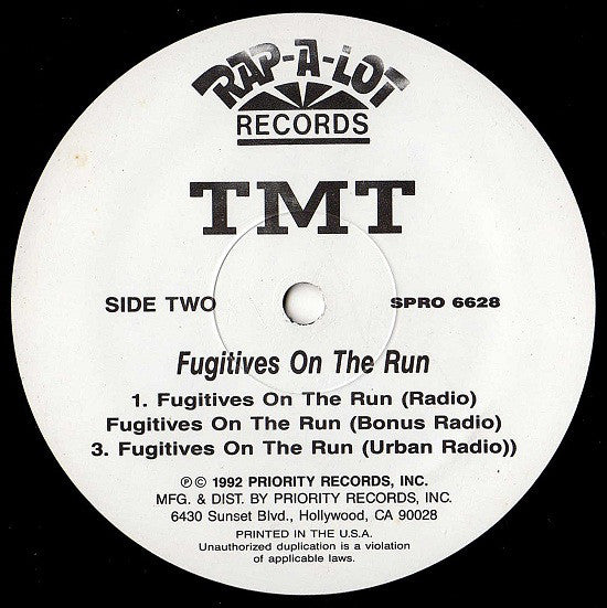 Too Much Trouble : Fugitives On The Run (12", Promo)