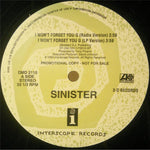 Sinister (6) : I Won't Forget You G (12", Promo)