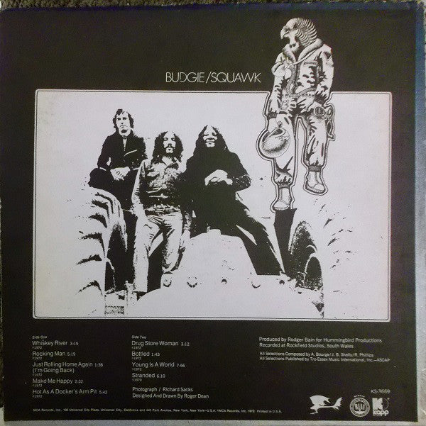 Budgie : Squawk (LP, Album, Pin)