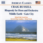 the album cover for Richard Todd - Horn Rhapsody / Middle Earth / Gate City