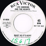 Lee Andrews And The Hearts* : Quiet As It's Kept / You're Taking A Long Time Coming Back (7", Single, Promo, Roc)