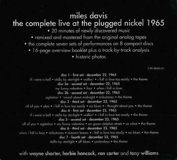 Miles Davis : The Complete Live At The Plugged Nickel 1965 (8xCD + Box, Album)