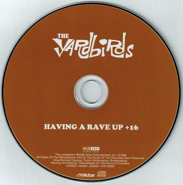 The Yardbirds : Having A Rave Up With The Yardbirds + 16 (CD, Album, Mono, RE, RM, Pap)