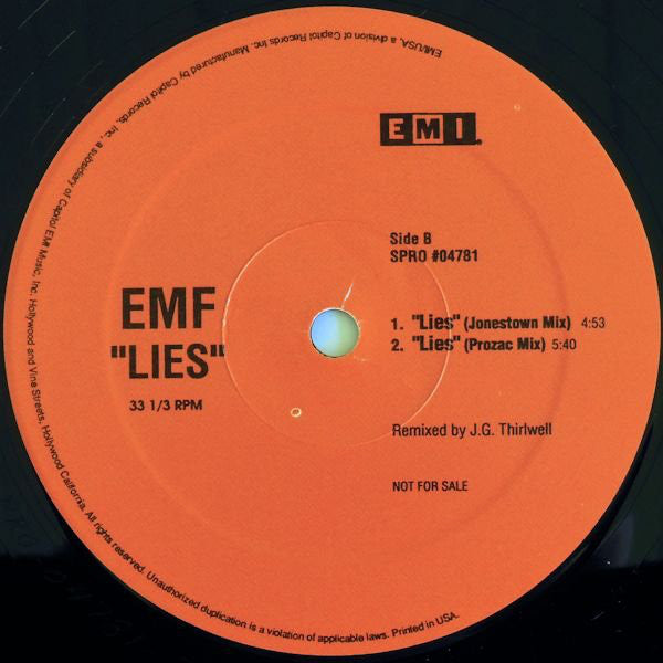 EMF : Lies (12", Promo)