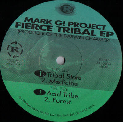 Mark G! : Fierce Tribal EP (12", EP)