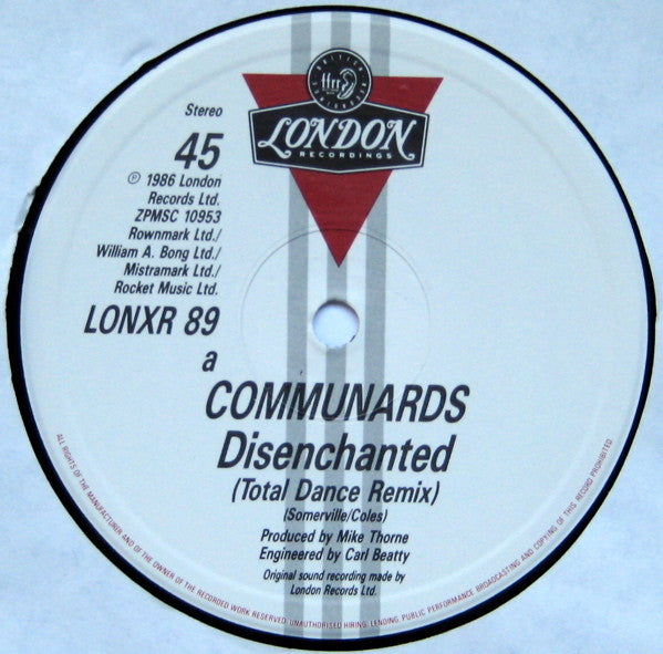 Communards* : Disenchanted (Total Dance Remix) (12")