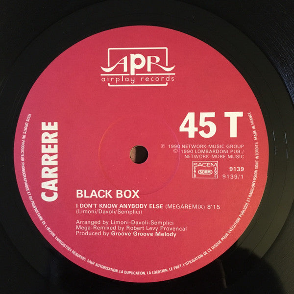 Black Box : I Don't Know Anybody Else (Megaremix) (12", Maxi)