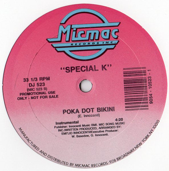 "Special K"* : Poka Dot Bikini (12", Promo)