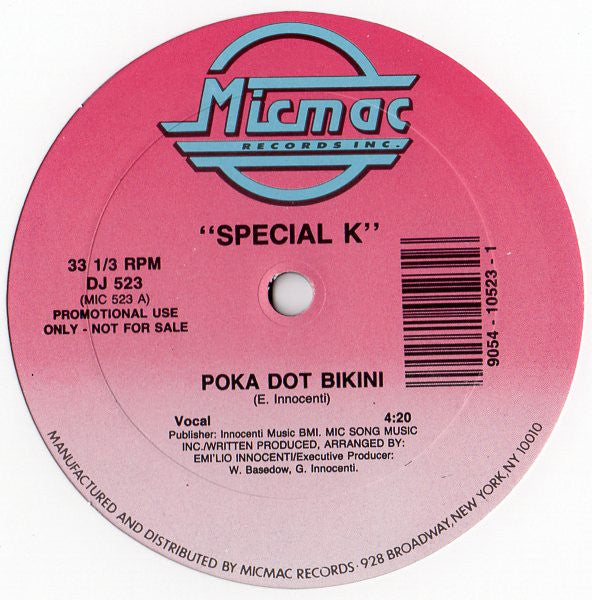 "Special K"* : Poka Dot Bikini (12", Promo)