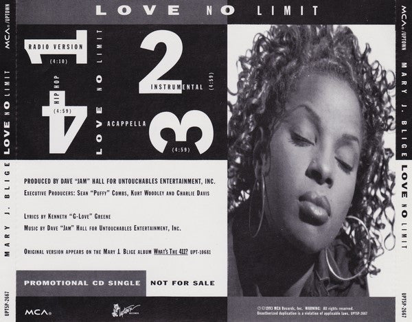 SHA Nice & Slow promo cd single インディーR&B Buy Mary J. Blige : Love No Limit (CD, Single, Promo) Online for a