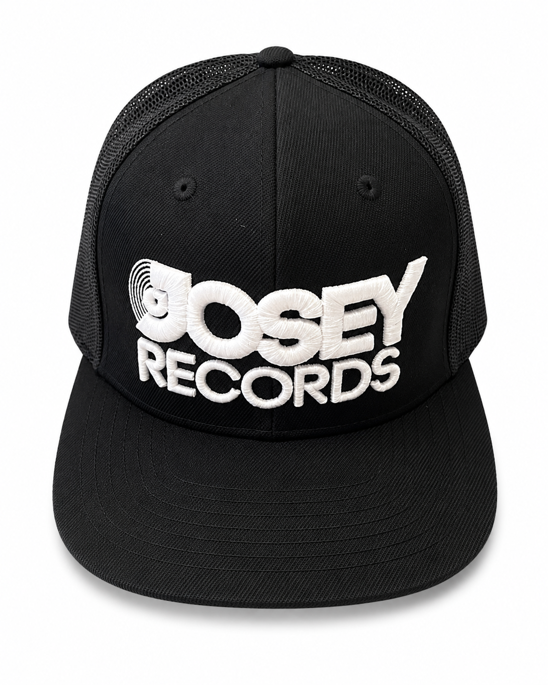 Josey Canvas Snap Back Flat Bill Hat [Black/Black/White Logo]