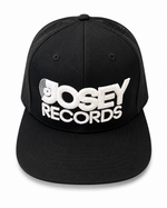 Josey Canvas Snap Back Flat Bill Hat [Black/Black/White Logo]