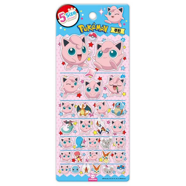 Pokemon 5 Size Sticker Sheet