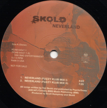 Skold : Neverland (12", Maxi, Promo)