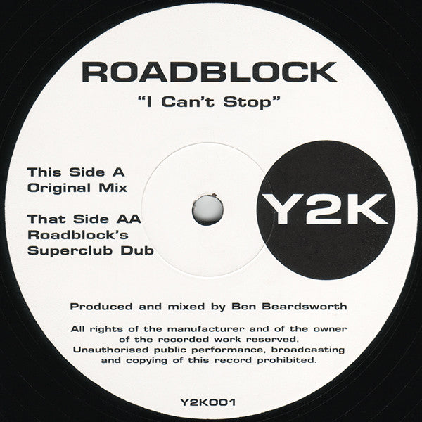 Roadblock (2) : I Can't Stop (12")