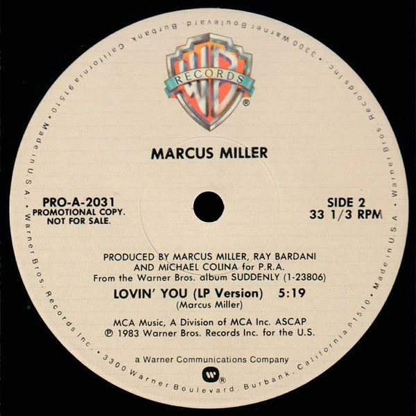 Marcus Miller : Lovin' You (12", Promo)