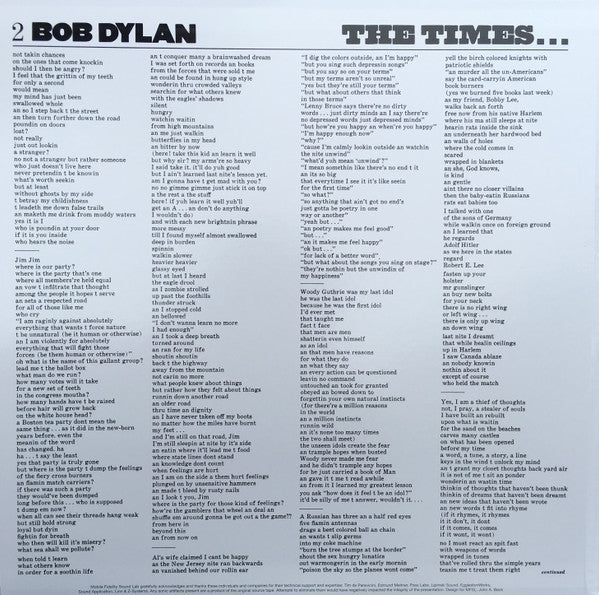 Bob Dylan : The Times They Are A-Changin' (2x12", Album, Ltd, Num, RE, RM, S/Edition)