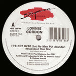 Lonnie Gordon : It's Not Over (Let No Man Put Asunder) (12")
