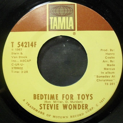 Stevie Wonder : What Christmas Means To Me / Bedtime For Toys (7", Single)