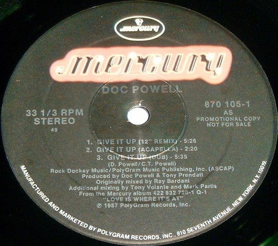 Doc Powell : Give It Up (12", Promo)