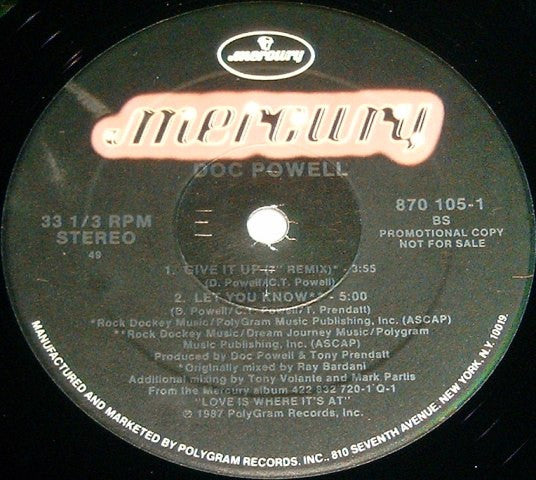 Doc Powell : Give It Up (12", Promo)