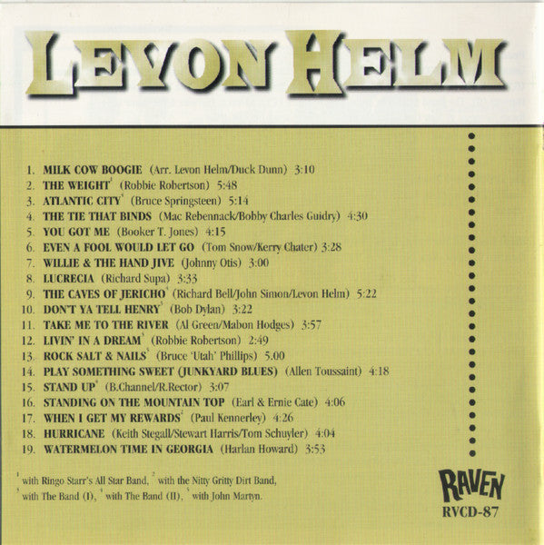 Levon Helm : The Ties That Bind (The Best Of... 1975-1996) (CD, Comp)