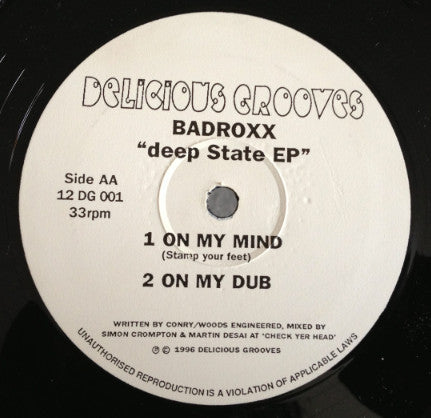 Badroxx : Deep State EP (12", EP)