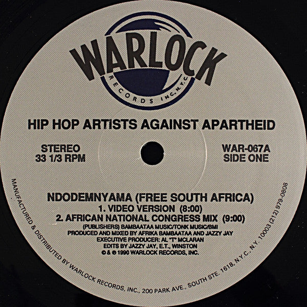 Hip-Hop Against Apartheid : Ndodemnyama (Free South Africa) (12")