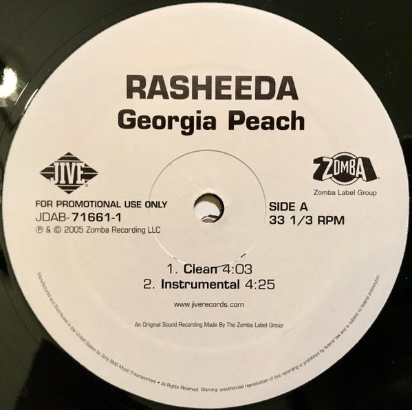 Rasheeda (2) : Georgia Peach (12", Promo)
