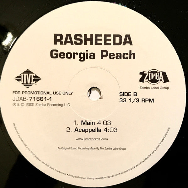 Rasheeda (2) : Georgia Peach (12", Promo)