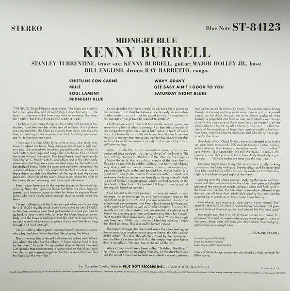 Kenny Burrell : Midnight Blue (LP, Album, Ltd, RE, 180)