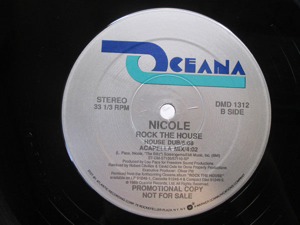 Nicole* : Rock The House (12", Promo)