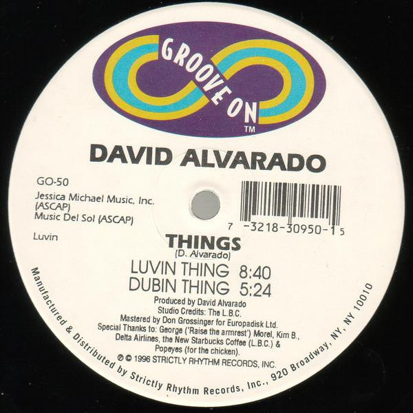David Alvarado : Things (12")
