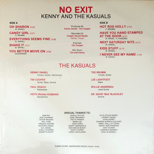 Kenny & The Kasuals : No Exit (LP, Album)