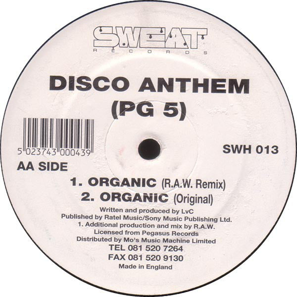Disco Anthem : Scream / Organic (12")