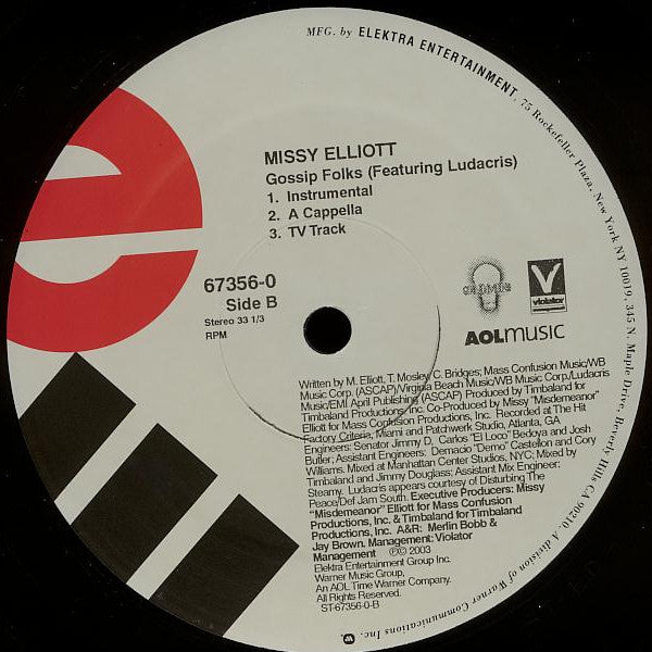 Missy Elliott Featuring Ludacris : Gossip Folks (12")