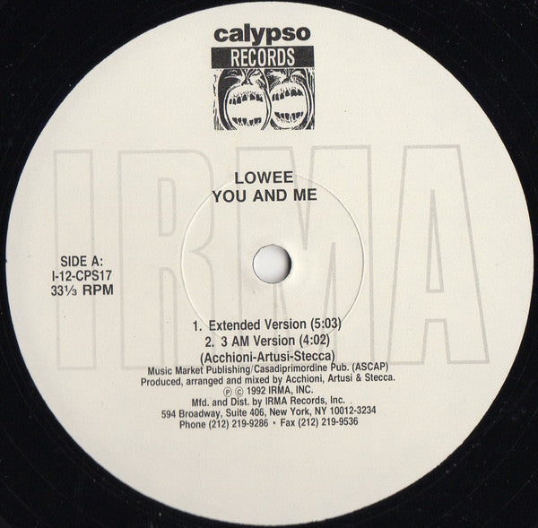 Lowee : You And Me (12")