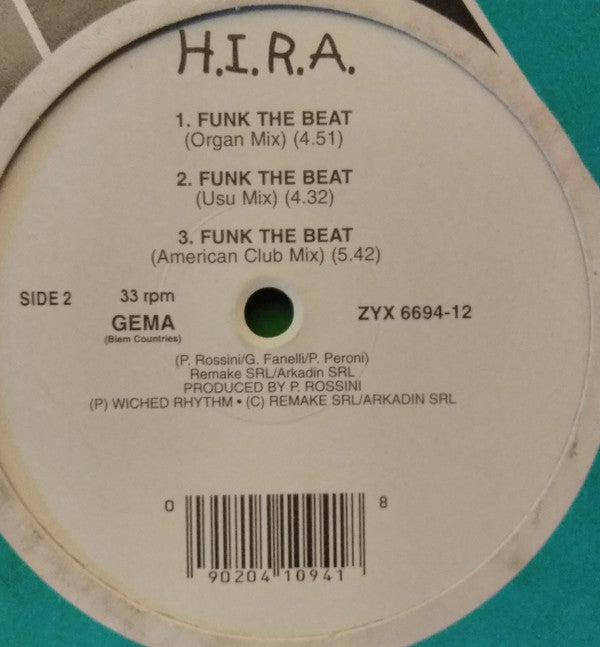 H.I.R.A. : Funk The Beat (12")