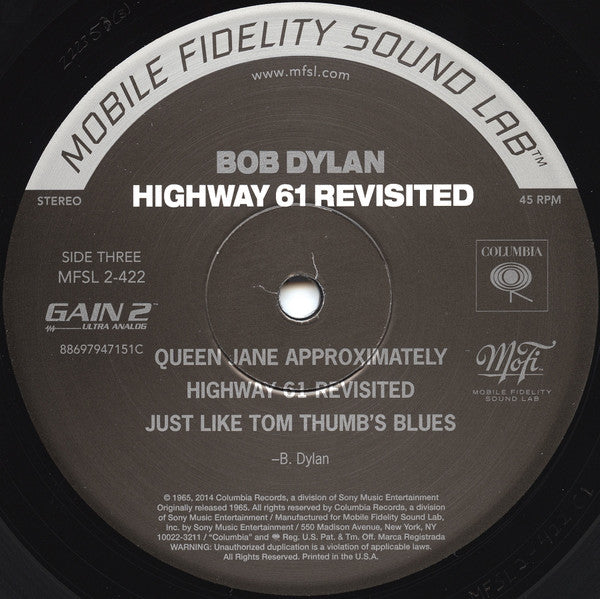 Bob Dylan : Highway 61 Revisited (2x12", Album, Ltd, Num, RE, RM, 180)