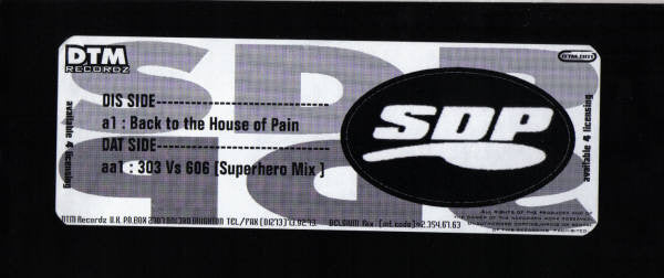 SDP : Back To The House Of Pain (12")