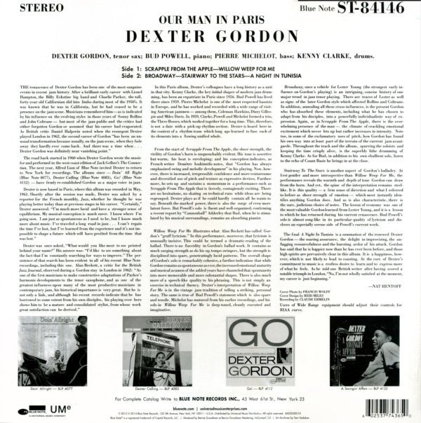 Dexter Gordon : Our Man In Paris (LP, Album, RE)
